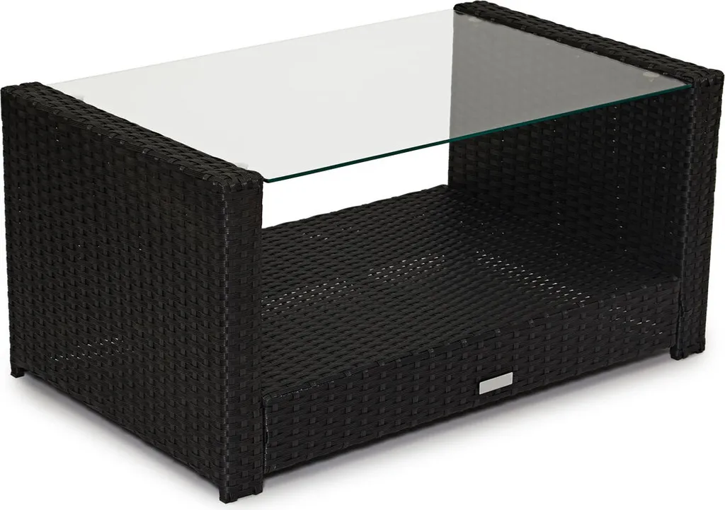 SVITA ROMA Polyrattan Lounge Rattan Garten Möbel Set Mit Sofa Und Sessel Gartenlounge Essgruppe Mit Tisch Schwarz 4 SVITA ROMA Polyrattan Lounge Rattan Garten Möbel Set Mit Sofa Und Sessel Gartenlounge Essgruppe Mit Tisch Schwarz – Bild 4