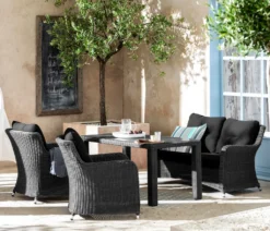 Dehner Geflechtlounge Toska, 4-teilig, Polyrattan, Grau, Inkl. Polster -Angebote Moos Traum Store c0a7e3ce06669012d036f2d10f394b84