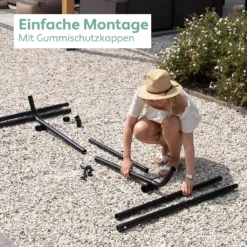 VITA5 Hängemattengestell Outdoor - Hängemattengestell Für Hängematten - Stabiles Stahl Hängematte Mit Gestell Klappbar - Tragbarer Ständer Für Hängematte (Ohne Getränkehalter) -Angebote Moos Traum Store c12a798b8816dbd040525ab24b756aa2