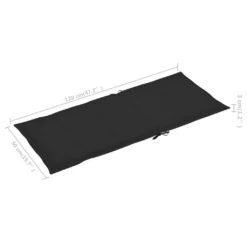 VidaXL Gartenstuhlauflagen 6 Stk. Schwarz 120x50x3 Cm -Angebote Moos Traum Store c14781adb731a07bd76e885fc7872246