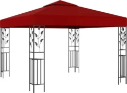VidaXL Pavillon 3x3 M Weinrot