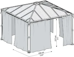 Canopia By Palram Palram - Canopia Vorhangset Für Martinique Pavillon -Angebote Moos Traum Store c1f794b398547b24e860f833019b7af9