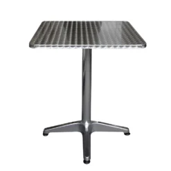 5tlg. Bistro-Set Bistrotisch 60x60cm + 4x Stapelbarer Bistrostuhl - Silber -Angebote Moos Traum Store c3465a60eb4076606d1817e9a69a872c