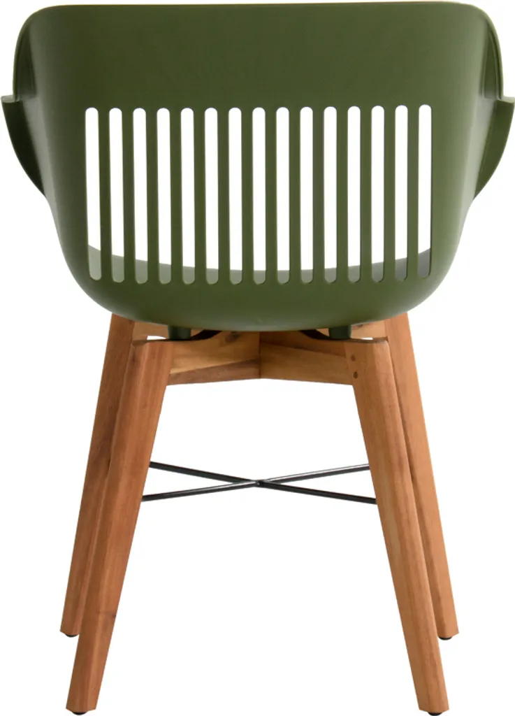 Hartman Outdoor 2er Set Gartenstühle Jill Wood Natur/Dunkelgrün 4 Hartman Outdoor 2er Set Gartenstühle Jill Wood Natur/Dunkelgrün – Bild 4