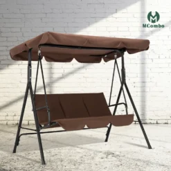 MCombo 3-Sitzer Hollywoodschaukel Gartenschaukel Gartenliege Schaukelbank 8003 Braun -Angebote Moos Traum Store c5945c4bc6ea60f616a216e63ab78075