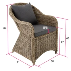 Tectake 4 Rattansessel Mit Aluminiumgestell Inkl. Sitzkissen Und Rückenkissen - Natur -Angebote Moos Traum Store c7cf55f3008cb2d0b5456c9a7cca129a