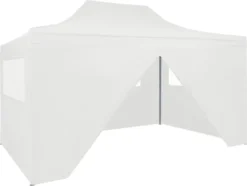 VidaXL Faltbares Partyzelt Mit 4 Seitenwänden 3 X 4,5 M Weiß