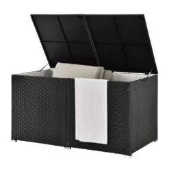 Juskys Polyrattan Auflagenbox Ikaria 950 L Inkl. Deckel Mit Hubautomatik & Innenplane – Garten Kissenbox Für Balkon & Terrasse – Gartenbox Schwarz 25 Juskys Polyrattan Auflagenbox Ikaria 950 L Inkl. Deckel Mit Hubautomatik & Innenplane – Garten Kissenbox Für Balkon & Terrasse – Gartenbox Schwarz -Angebote Moos Traum Store c85b8785e9730f5a3004a4a4a2f0c92f
