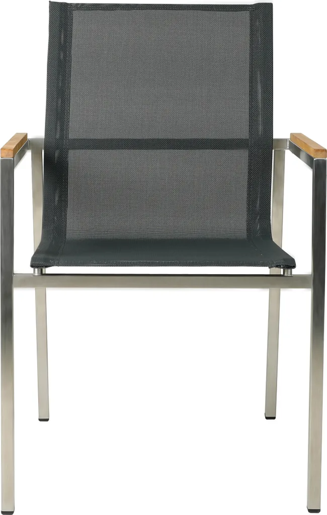 5-teiliges Gartenmöbel-Set Sydney 3, Edelstahl, Textilene Grau 6 5-teiliges Gartenmöbel-Set Sydney 3, Edelstahl, Textilene Grau – Bild 6