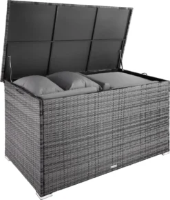 Tectake Auflagenbox Mit Aluminiumgestell Oslo, 145x82,5x79,5cm - Grau -Angebote Moos Traum Store c8a276a4f68b527eb5c940009253717f