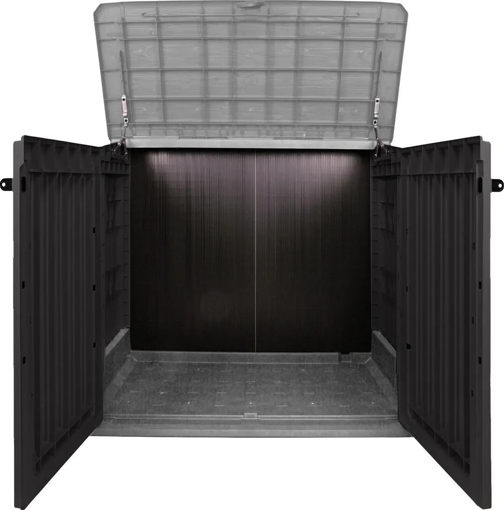 Keter Universalbox Store It Out MIDI Woodland, Ca. H 110 X B 132 X T 74 Cm, Farbe: Schwarz 14 Keter Universalbox Store It Out MIDI Woodland, Ca. H 110 X B 132 X T 74 Cm, Farbe: Schwarz – Bild 14