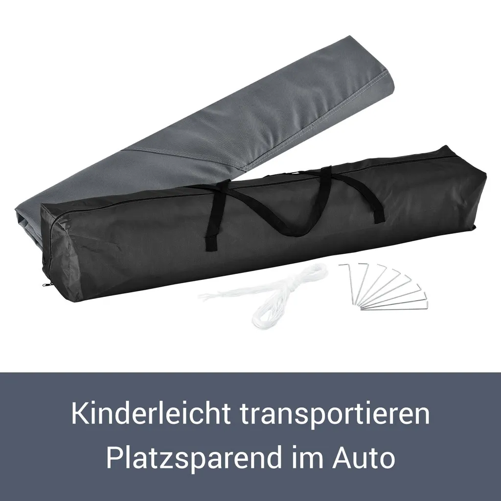 Juskys Faltpavillon Vivara 3x3 M – Pop-up Pavillon Höhenverstellbar, UV50+ & Wasserabweisend – Gartenzelt Mit Tasche – Partyzelt Für Garten Grau 5 Juskys Faltpavillon Vivara 3x3 M – Pop-up Pavillon Höhenverstellbar, UV50+ & Wasserabweisend – Gartenzelt Mit Tasche – Partyzelt Für Garten Grau – Bild 5