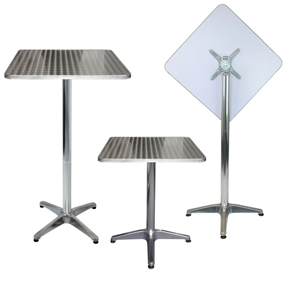 5tlg. Bistrogarnitur Bistrotisch 60x60cm + 4x Bistrostuhl Schwarz/Grau 2 5tlg. Bistrogarnitur Bistrotisch 60x60cm + 4x Bistrostuhl Schwarz/Grau – Bild 2