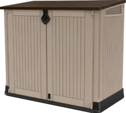 Keter Universalbox Store It Out MIDI Woodland, Ca. H 110 X B 132 X T 74 Cm, Farbe: Braun