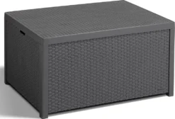 Allibert Arica Storebox Tisch Mit Kissenboxfunktion In Rattanoptik, Anthrazit -Angebote Moos Traum Store ce86631e51432e859a4f72be1462d9e7