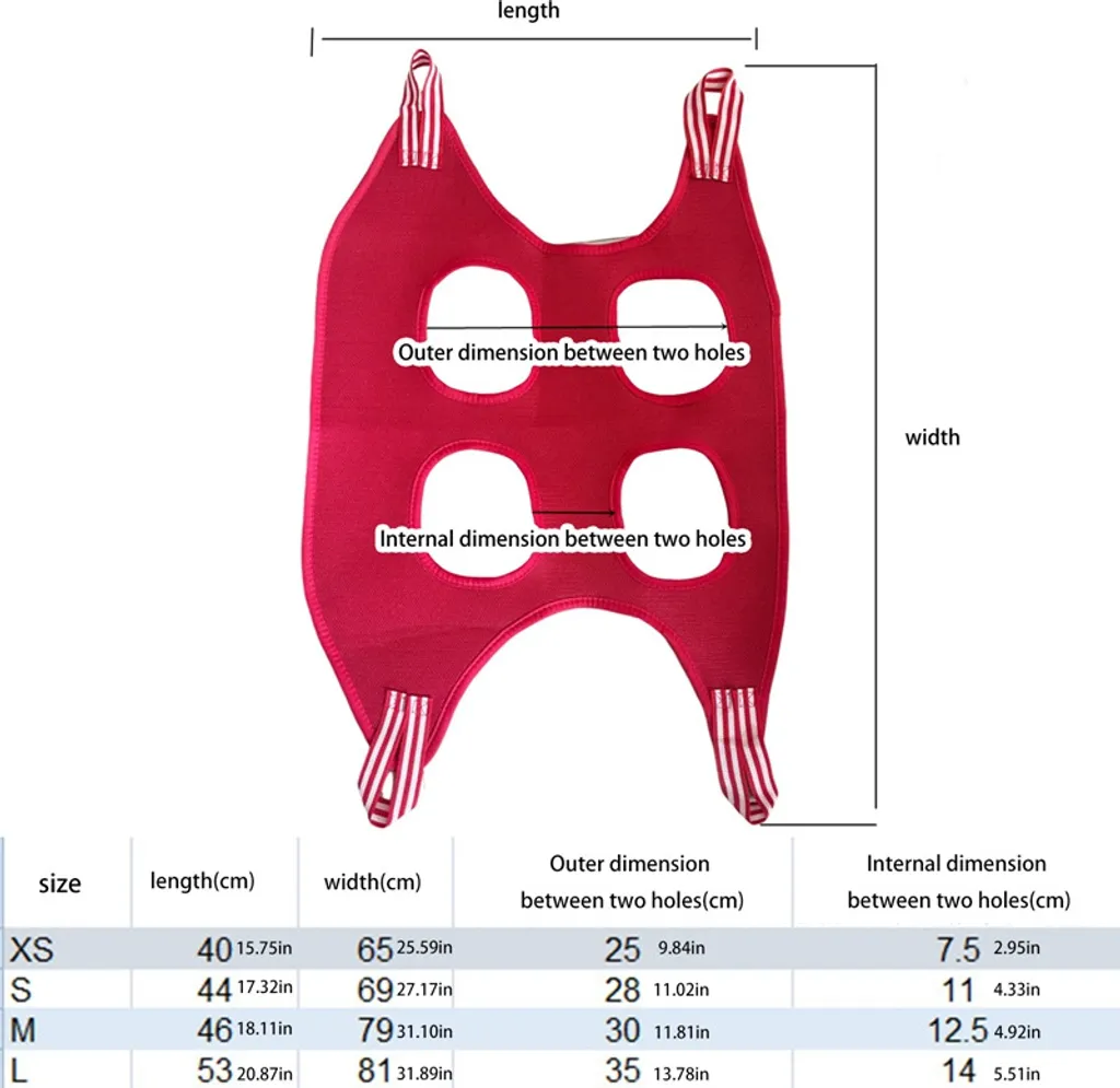 Hundepflege Hängematte Zum Nagelschneiden, Badetasche, Hängematten Helfer, Rückhaltetasche Für Katze, Hund, Rot(XS) 4 Hundepflege Hängematte Zum Nagelschneiden, Badetasche, Hängematten Helfer, Rückhaltetasche Für Katze, Hund, Rot(XS) – Bild 4