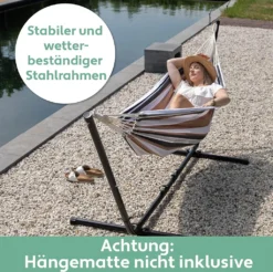 VITA5 Hängemattengestell Outdoor - Hängemattengestell Für Hängematten - Stabiles Stahl Hängematte Mit Gestell Klappbar - Tragbarer Ständer Für Hängematte (Ohne Getränkehalter) -Angebote Moos Traum Store cf48a3f1f73b182f81e82d057aa992dd