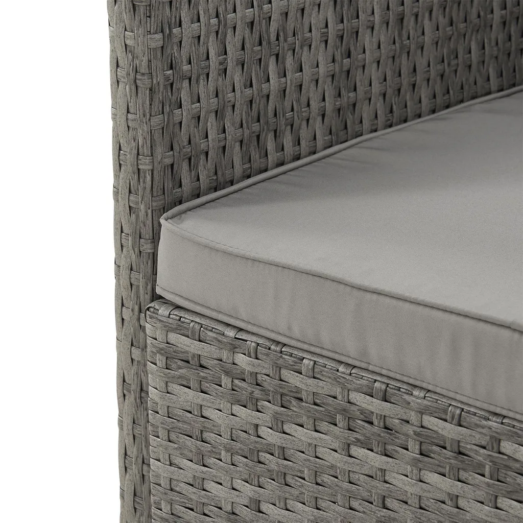 Juskys 2in1 Polyrattan Relax Gartenmöbel Set Jamaika - Tisch, Gartenlounge Sofa - Balkonmöbel Sitzgruppe Für Balkon, Garten - Outdoor Lounge Grau 15 Juskys 2in1 Polyrattan Relax Gartenmöbel Set Jamaika - Tisch, Gartenlounge Sofa - Balkonmöbel Sitzgruppe Für Balkon, Garten - Outdoor Lounge Grau – Bild 15