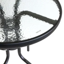 3tlg. Bistrogarnitur Glastisch 'Salzburg' Ø60cm + 2x Rattansessel 'Boston' Grau Inklusive Kissen Schwarz -Angebote Moos Traum Store cff0b7111d476d0a422d1dbb449986e7