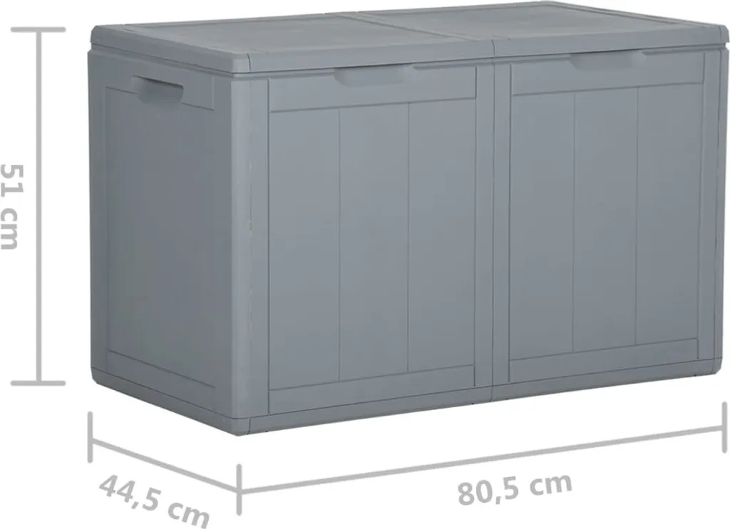 VidaXL Garten-Aufbewahrungsbox 180 L Grau PP Rattan 7 VidaXL Garten-Aufbewahrungsbox 180 L Grau PP Rattan – Bild 7