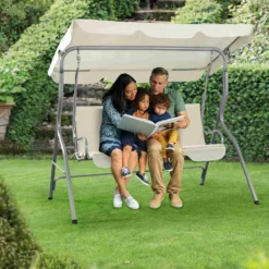 Juskys Hollywoodschaukel 3-Sitzer Mit Dach & Sitzauflage – Gartenschaukel 200 Kg Belastbar – Schaukelbank Für Garten & Terrasse - Beige 19 Juskys Hollywoodschaukel 3-Sitzer Mit Dach & Sitzauflage – Gartenschaukel 200 Kg Belastbar – Schaukelbank Für Garten & Terrasse - Beige -Angebote Moos Traum Store d4055387efd673adf53c5b4e9a3c3899