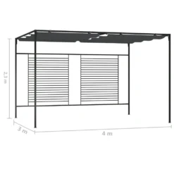 VidaXL Pavillon Mit Ausziehbarem Dach 4x3x2,3 M Anthrazit 180 G/m² 13 VidaXL Pavillon Mit Ausziehbarem Dach 4x3x2,3 M Anthrazit 180 G/m² -Angebote Moos Traum Store d4f5e77b0b11024159ce7448af14c4a6