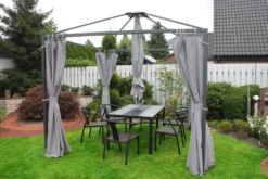 Leco Moderner Garten-Pavillon "Madita" Inkl. Seitenteile Anthrazit 290 X 290 Cm (L X B) 9 Leco Moderner Garten-Pavillon "Madita" Inkl. Seitenteile Anthrazit 290 X 290 Cm (L X B) -Angebote Moos Traum Store d5d1fa4deed7aeead2f85b55181d4878