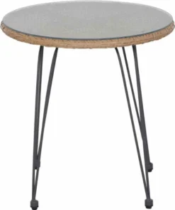 SIENA GARDEN Tiros Balkon-Set 3-teilig Matt Anthrazit / Natur L20201 -Angebote Moos Traum Store d76660e496d5e396d71daf9d035c7b13