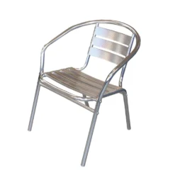 5tlg. Bistro-Set Bistrotisch 60x60cm + 4x Stapelbarer Bistrostuhl - Silber -Angebote Moos Traum Store d9ab557d35881a9a84f3ce6e8f8eae64