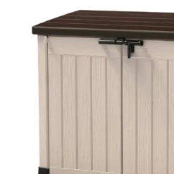 Keter Store It Out Max Mülltonnenbox Mit Gasdruckfeder, Wetterfest, Abschließbar, Beige, 1.200 L, 145,5 X 82 X 125cm -Angebote Moos Traum Store db48a6449c767fa2b647a35b781bf7ae