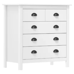 VidaXL Sideboard Hill Weiß 79x40x80 Cm Massivholz Kiefer