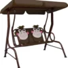 VidaXL Kinder-Hollywoodschaukel Braun 115×75×110 Cm Stoff