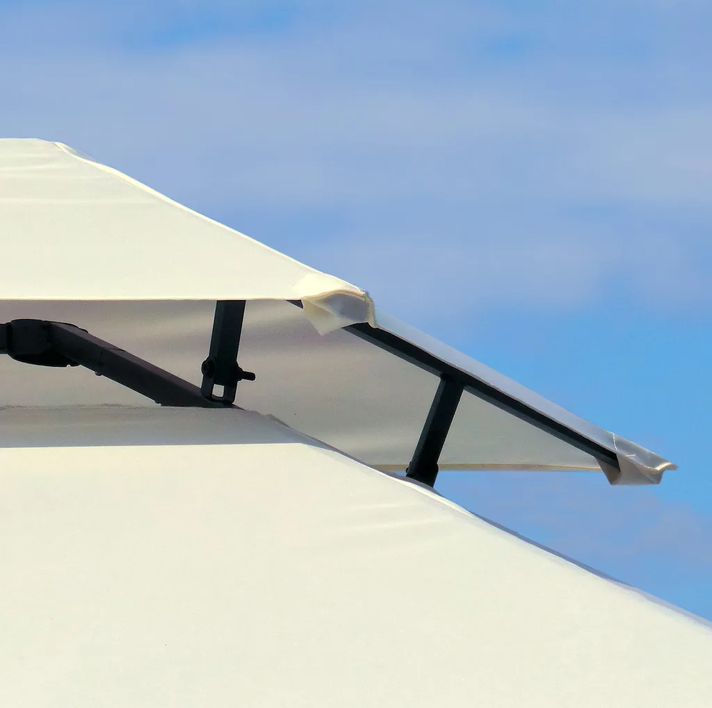 LED - Garten Pavillon Milano 3x4m Pavillion Solar Beleuchtung Pavilion Gartenzelt Designer Pavilon - Creme 5 LED - Garten Pavillon Milano 3x4m Pavillion Solar Beleuchtung Pavilion Gartenzelt Designer Pavilon - Creme – Bild 5