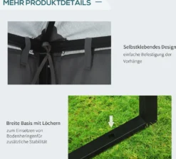 Outsunny Gartenpavillon Pavillon Ca. 3 X 3 M Doppeldach Partyzelt Festzelt 4 X Doppel-Seitenteile Wasserdicht UV-Schutz Metall Polyester Dunkelgrau 12 Outsunny Gartenpavillon Pavillon Ca. 3 X 3 M Doppeldach Partyzelt Festzelt 4 X Doppel-Seitenteile Wasserdicht UV-Schutz Metall Polyester Dunkelgrau -Angebote Moos Traum Store df3e3107f83924cf748897b71c7b85a1