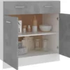 VidaXL Schubunterschrank Betongrau 80x46x81,5 Cm Holzwerkstoff
