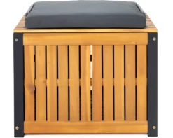 Tepro Aufbewahrungstruhe "Fehmarn" Mit Sitzfunktion, Klein; Akazie