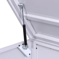 Gartentruhe HWC-J56, Aufbewahrungsbox Auflagenbox Truhe, Wasserdicht Metall Edelstahl 69x185x85 783l Hellgrau -Angebote Moos Traum Store e269a3696308f9ad2fc08697265bdd9b