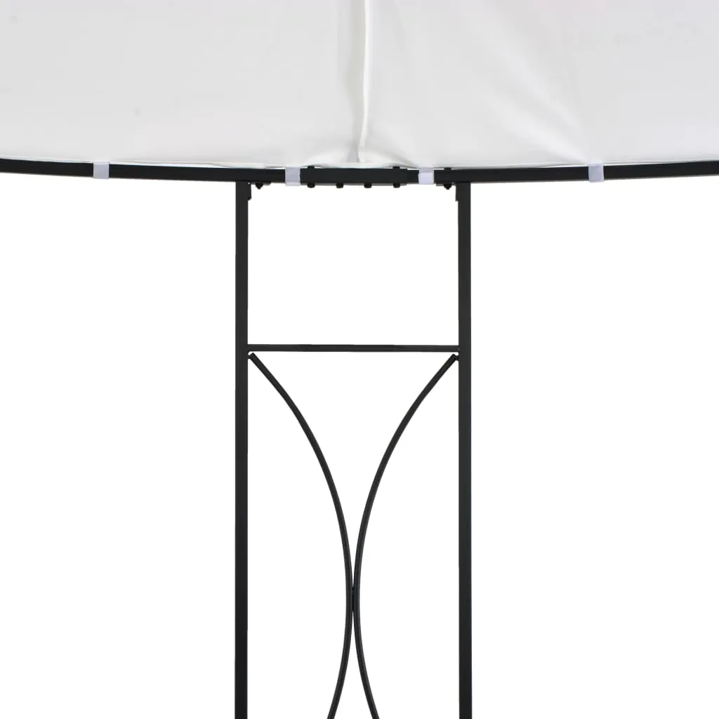 VidaXL Pavillon 300 X 290 Cm Weiß Rund 4 VidaXL Pavillon 300 X 290 Cm Weiß Rund – Bild 4