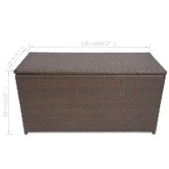 VidaXL Garten-Aufbewahrungsbox Braun 120x50x60 Cm Poly Rattan -Angebote Moos Traum Store e33928aa424f2c310d50a0c620c569cf