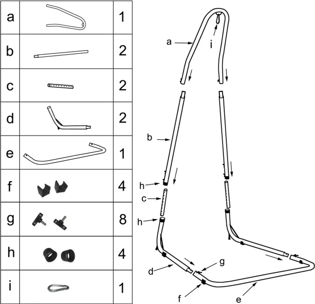 WYCTIN Hängesesselgestell Hängesitz Gestell 150KG Metall Hoehenverstellbar 115*135*(200-250cm Ohne Hängematte 2 WYCTIN Hängesesselgestell Hängesitz Gestell 150KG Metall Hoehenverstellbar 115*135*(200-250cm Ohne Hängematte – Bild 2