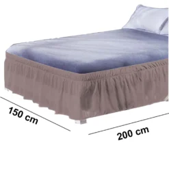 Bettrock, Gebürstetes Polyester, Mit DREI Stoffseiten, Elastischer Staub-Rüschen, Leicht Anzubringen, Polyester -Angebote Moos Traum Store e36d13e80a567a0e7985cdefae0ee937