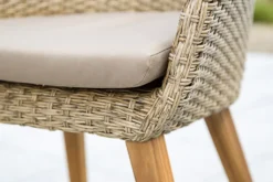 Merxx Sessel "Arrone" 2er Set - Aluminiumgestell Mit Kunststoffgeflecht Schilf/natur Und Akazie, Inkl. Kissen -Angebote Moos Traum Store e4e7369f013ce5740b8178955852a5ca