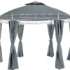 Tectake Gartenpavillon Siana Ø 3.5m - Anthrazit