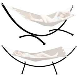 Outdoor Hängemattengestell OHNE Hängematte - 300x100cm Garten Gestell Bis 120kg -Angebote Moos Traum Store e62f79ddeb28d4eea770407978525775