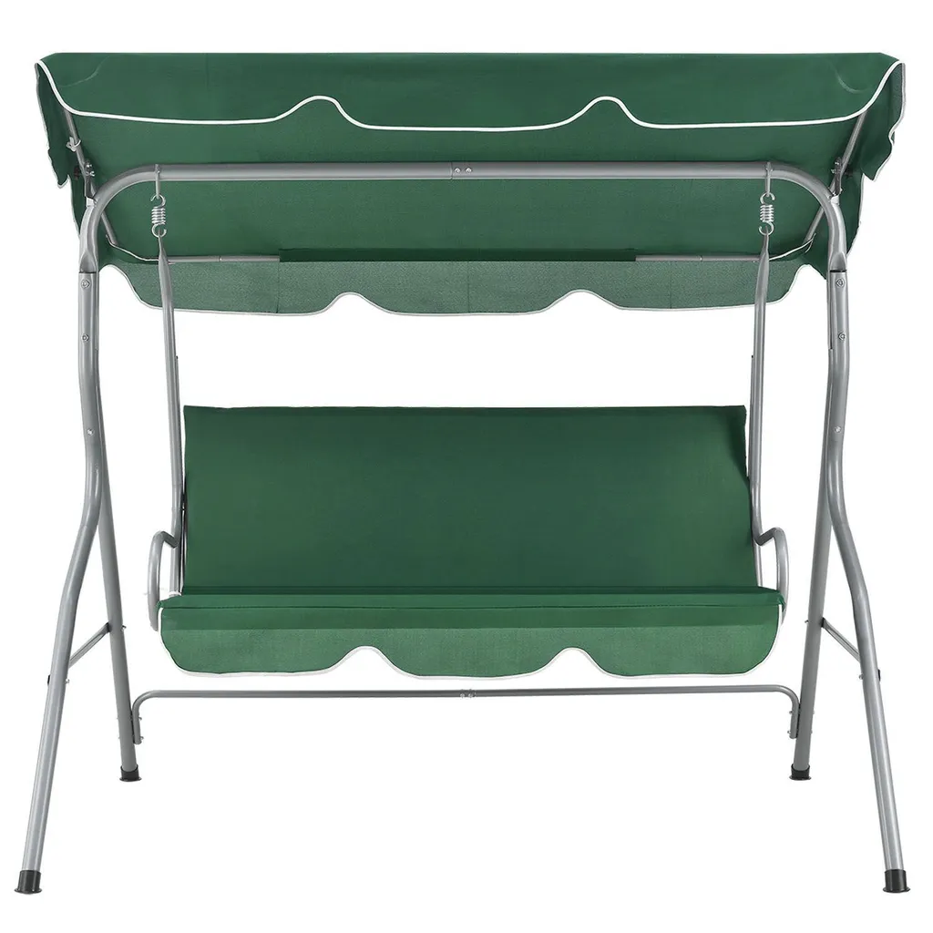 Juskys Hollywoodschaukel 3-Sitzer Mit Dach & Sitzauflage – Gartenschaukel 200 Kg Belastbar – Schaukelbank Für Garten & Terrasse - Grün 7 Juskys Hollywoodschaukel 3-Sitzer Mit Dach & Sitzauflage – Gartenschaukel 200 Kg Belastbar – Schaukelbank Für Garten & Terrasse - Grün – Bild 7