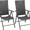 VidaXL Stapelbare Gartenstühle 2 Stk. Poly Rattan Schwarz