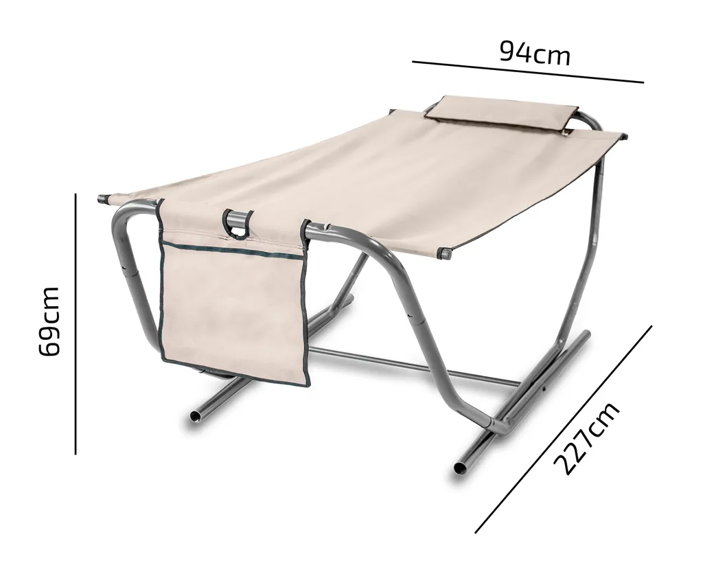 ZOLTA Hängematte Für Camping 227x69x94cm – Faltbare Hängematte Mit Stahlrahmen – Zubehör Für Camping - Hängematte Mit Gestell - Belastung Bis 150kg 3 ZOLTA Hängematte Für Camping 227x69x94cm – Faltbare Hängematte Mit Stahlrahmen – Zubehör Für Camping - Hängematte Mit Gestell - Belastung Bis 150kg – Bild 3
