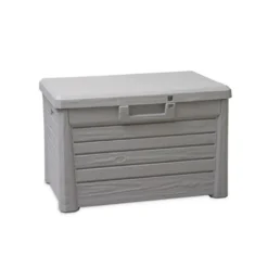 Sitztruhe, Kissenbox Florida In Hellgrau. Mit 120 Liter Nutzvolumen, Maße 73 X 50,5 X 46,5 Cm