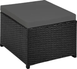 Tectake Aluminium Rattan Sitzgruppe New York 6+4+1 Mit Schutzhülle - Schwarz -Angebote Moos Traum Store e8bf3ab03e318c9d80473f5c116bae52