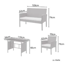 SVITA BROOKLYN XL Rattan Garten Möbel Set Essgruppe Mit Tisch, 2x Sessel, 2er Sofa Polyrattan Grau 9 SVITA BROOKLYN XL Rattan Garten Möbel Set Essgruppe Mit Tisch, 2x Sessel, 2er Sofa Polyrattan Grau -Angebote Moos Traum Store e8f74dcd56ee194084d04c27c8d15959